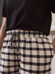 Black/White 100% Cotton Short Set Pyjamas 2 Pack - Image 7 of 12