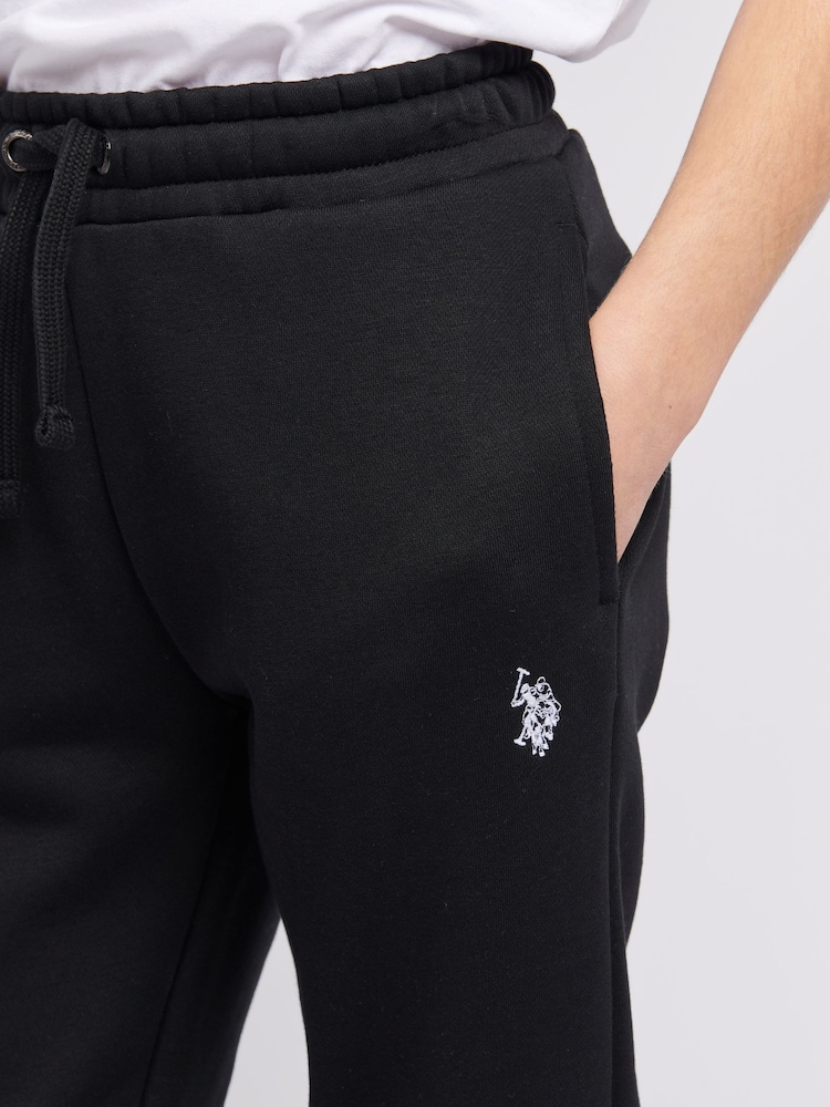 U.S. Polo Assn. Black Double Horsemen Boys 100% Cotton Joggers - Image 3 of 6
