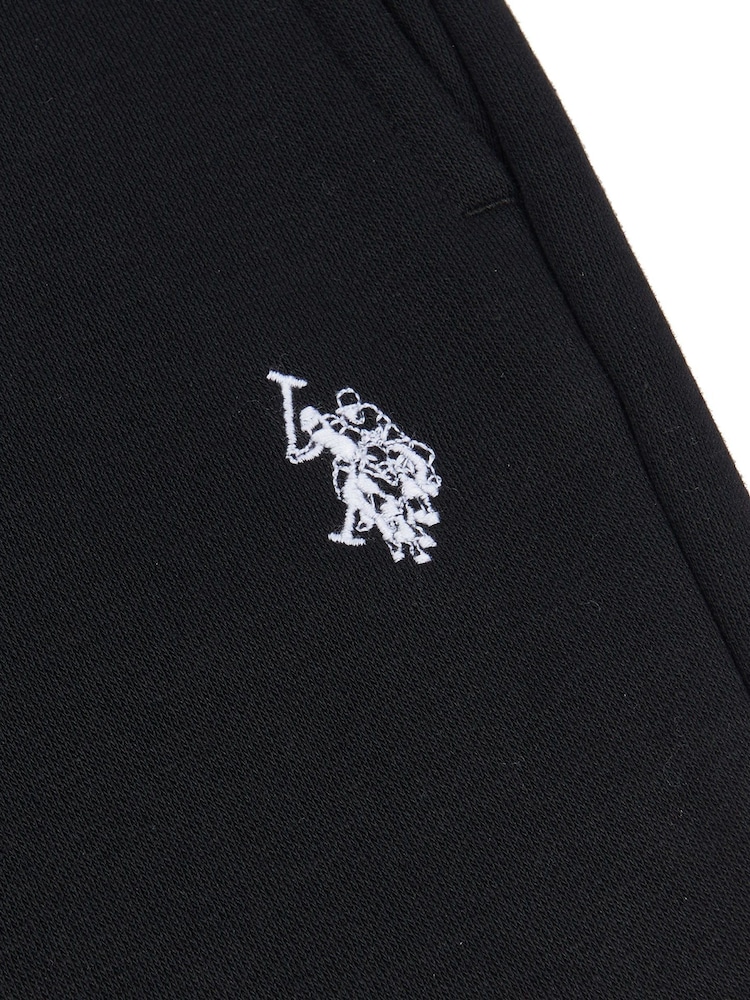 U.S. Polo Assn. Black Double Horsemen Boys 100% Cotton Joggers - Image 6 of 6