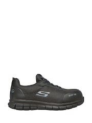 Skechers Black Womens Work: Sure Track Jixie Slip Resistant Stretch Lace Trainers - Image 1 of 4