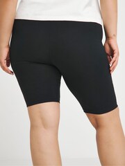 Simply Be Black Cycling Shorts 2 Pack - Image 3 of 3