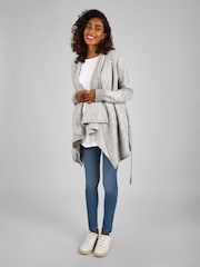 JoJo Maman Bébé Grey Drape Maternity & Nursing Cardigan - Image 3 of 4
