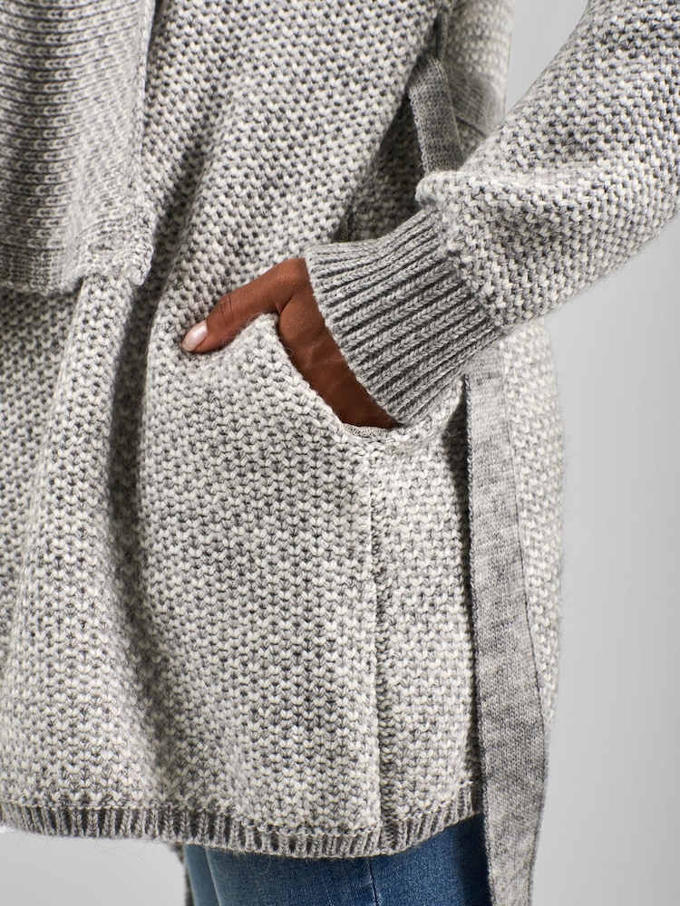 JoJo Maman Bébé Grey Drape Maternity & Nursing Cardigan - Image 4 of 4