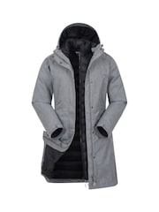 Mountain Warehouse Grey Womens Alaskan 3-In-1 Waterproof Long Jacket - Image 1 of 5