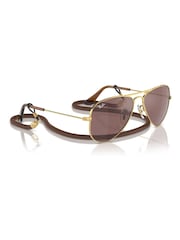 Ray-Ban Junior Gold Tone Rj9506S Pilot Sunglasses - Image 1 of 6