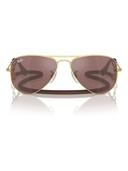 Ray-Ban Junior Gold Tone Rj9506S Pilot Sunglasses - Image 2 of 6