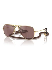 Ray-Ban Junior Gold Tone Rj9506S Pilot Sunglasses - Image 3 of 6