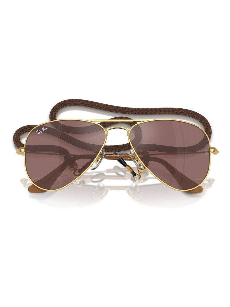 Ray-Ban Junior Gold Tone Rj9506S Pilot Sunglasses - Image 6 of 6