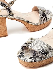 Moda in Pelle Lysha Two Part Cork Platform Sandals - Image 4 of 4