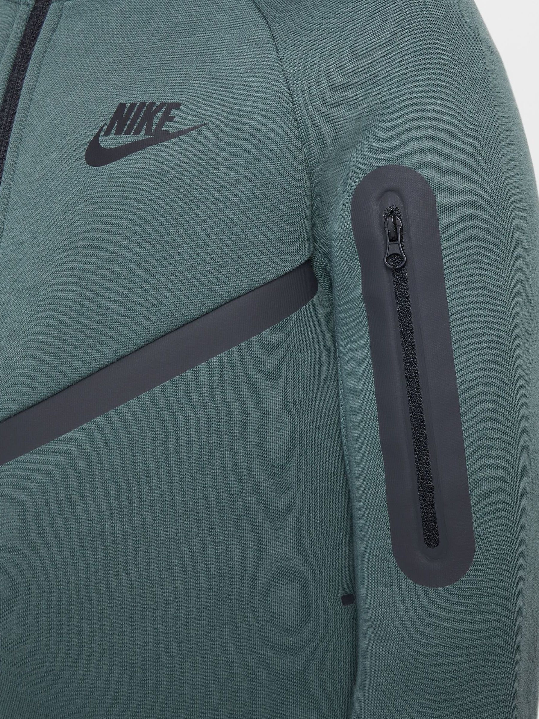 Buy Nike Black Green Tech Fleece Zip Through Hoodie from Next Luxembourg
