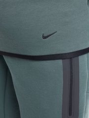 Czarny/zielony - Nike BeigeWhite Tech Fleece Zip Up Hoodie - Image 8 of 9