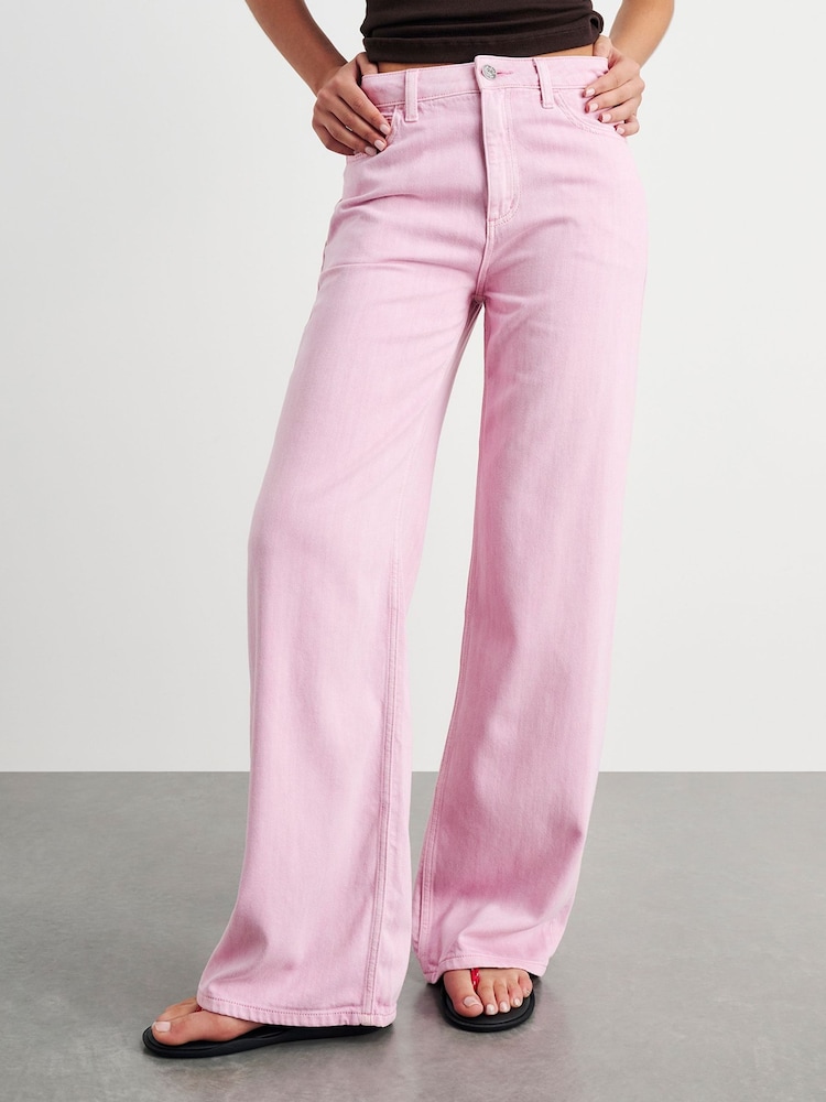 JAG Pink Loe Mid Rise Straight Jeans - Image 1 of 5