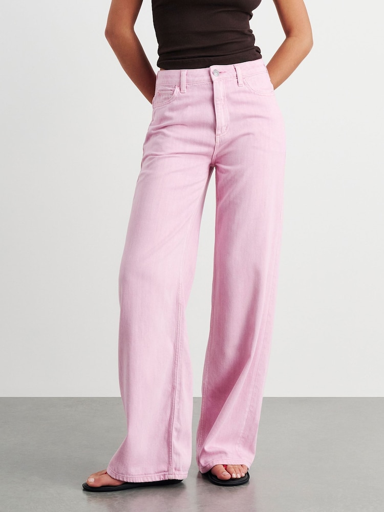 JAG Pink Loe Mid Rise Straight Jeans - Image 2 of 5