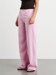 JAG Pink Loe Mid Rise Straight Jeans - Image 3 of 5