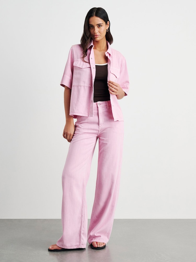 JAG Pink Loe Mid Rise Straight Jeans - Image 4 of 4 JAG Pink Loe Mid Rise Straight Jeans - Image 4 of 4