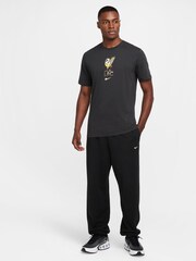 Nike Black Liverpool FC Crest T-Shirt - Image 3 of 5