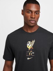 Nike Black Liverpool FC Crest T-Shirt - Image 4 of 5