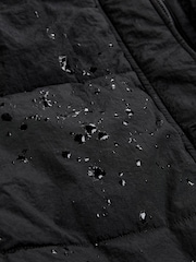 Schwarz - Shower Resistant Knit Collar Hooded Padded Gilet - Bild 10 von 10