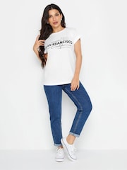 PixieGirl Petite White San Francisco Slogan 100% Cotton T-Shirts 2 Pack - Image 3 of 5