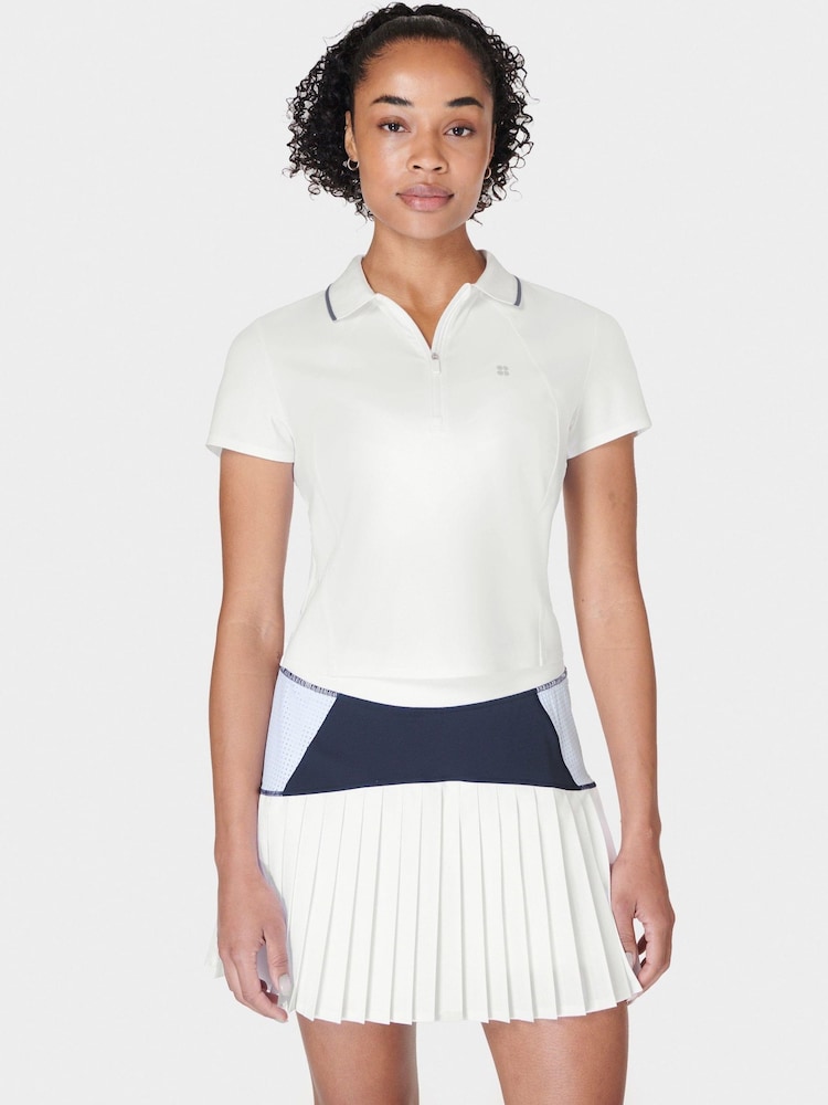 Sweaty Betty White Power Match Point Tennis T-Shirt - Image 1 of 7