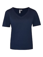Sweaty Betty Navy Blue Essential V-Neck T-Shirt - Image 7 of 7