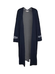 Barbour® Navy Coretta Longline Knitted 100% Cotton Cardigan - Image 7 of 7