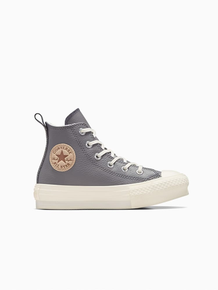 Converse Grey Fleece Lined Chuck Taylor EVA Lift Junior Trainers - Image 1 of 7 Converse Grey Fleece Lined Chuck Taylor EVA Lift Junior Trainers - Image 1 of 7