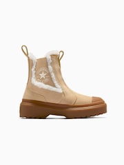 Converse Brown Chuck Taylor Junior Suede Fleece Lined Lugged Chelsea Boots - Image 6 of 12