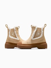 Converse Brown Chuck Taylor Junior Suede Fleece Lined Lugged Chelsea Boots - Image 9 of 12