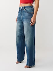 True Religion Blue Bailey Barrel Pants Flap Jeans - Image 3 of 5