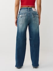 True Religion Blue Bailey Barrel Pants Flap Jeans - Image 4 of 5