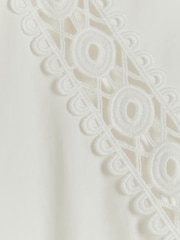 River Island White Crochet 100% Cotton Blouse - Image 4 of 4