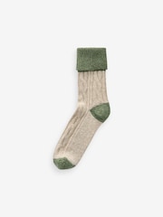 Oatmeal / Brights Thermal Wool Blend Ankle Socks With Silk 4 Pack - Image 3 of 7