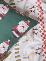 Santa & Rudolph Fairisle Christmas Duvet Cover and Pillowcase Set - Image 11 of 11