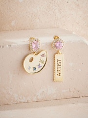 Cath Kidston Gold Tone Art Palette Earrings - Image 2 of 7