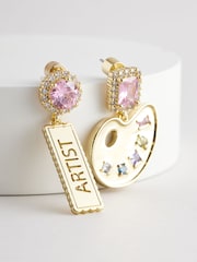 Cath Kidston Gold Tone Art Palette Earrings - Image 7 of 7