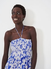 Crew Clothing Blue Crinkle Beach Dress - Image 4 of 5