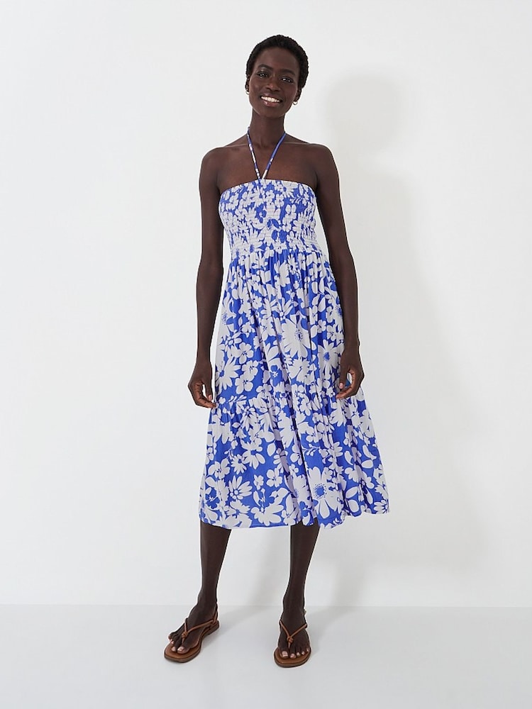 Crew Clothing Blue Crinkle Beach Dress - Image 5 of 5
