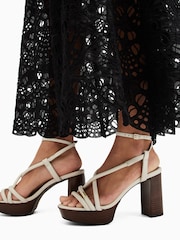 AllSaints White Bella Platform Heels - Image 1 of 7
