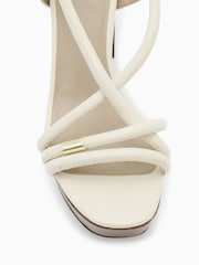 AllSaints White Bella Platform Heels - Image 7 of 7
