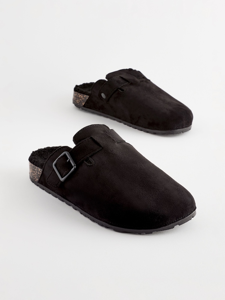 Black Buckle Mule Slippers - Image 2 of 7