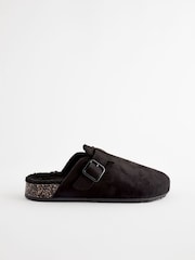 Black Buckle Mule Slippers - Image 3 of 7