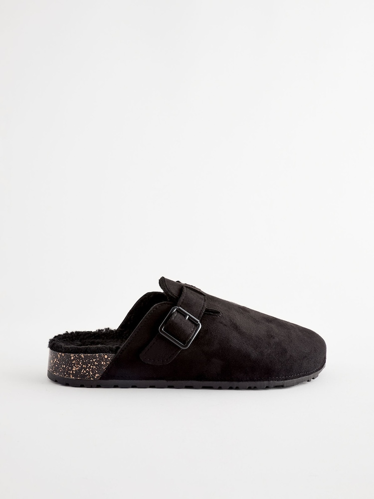 Black Buckle Mule Slippers - Image 3 of 7