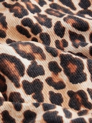 Animal Leopard Long Sleeve Ribbed Roll Neck Top - Image 9 of 9