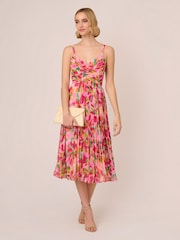 Adrianna Papell Plissiertes Midikleid, Pink - Bild 3 von 7