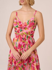 Adrianna Papell Plissiertes Midikleid, Pink - Bild 4 von 7