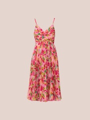 Adrianna Papell Plissiertes Midikleid, Pink - Bild 6 von 7