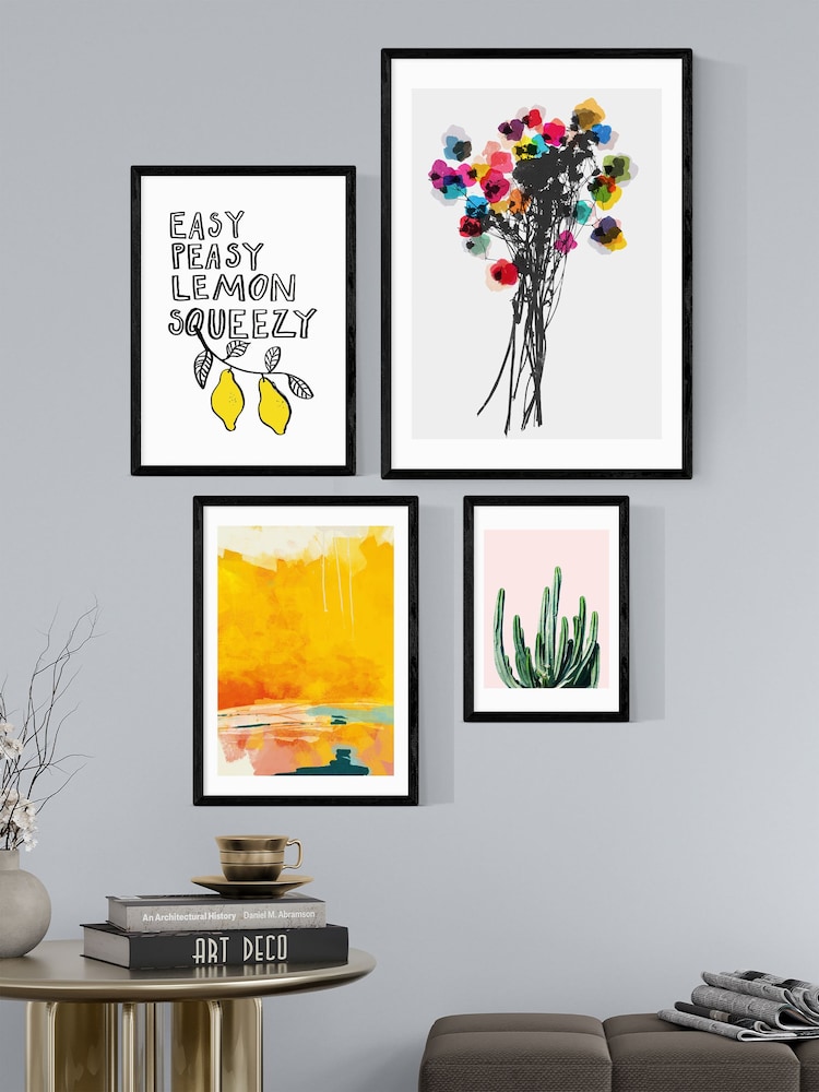 East End Prints Black Summer Happiness Wall Set - Image 1 of 2 East End Prints Black Summer Happiness Wall Set - Image 1 of 2