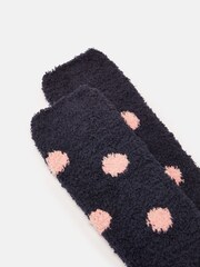 Joules Women's Fluffy Pink Socks (size 4-8) - Image 2 of 3