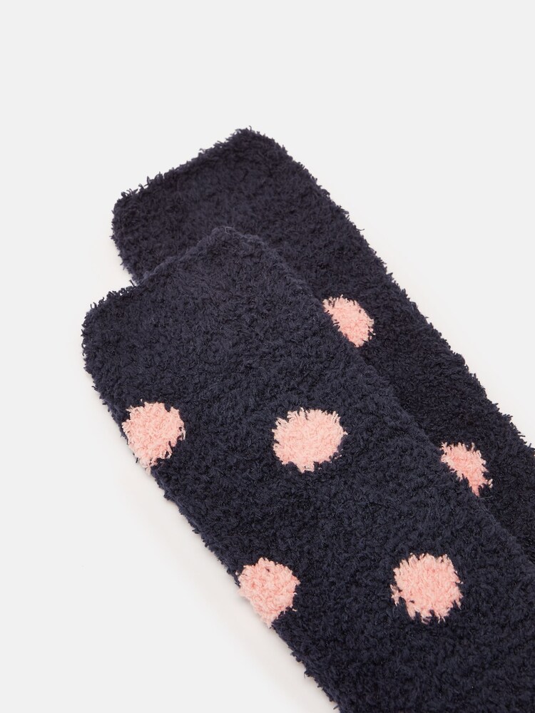 Joules Women's Fluffy Pink Socks (size 4-8) - Image 2 of 3